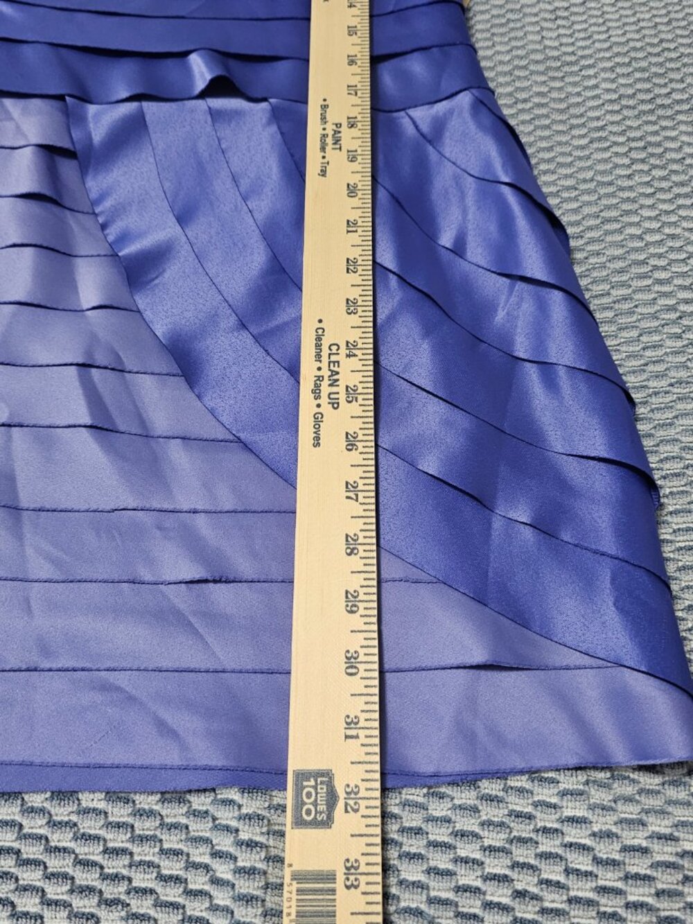 NEW Forever21 Blue Lavander Satin One Shoulder Tiered Dress Cocktail  Size 4 - Picture 7 of 7